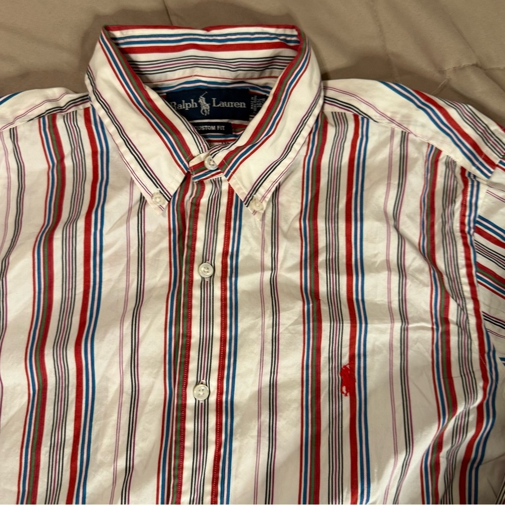 Polo Ralph Lauren men’s dress shirt stripes 16 1/2 34-35 EUC - Picture 4 of 4